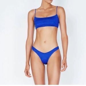 TRIANGL Mica Balearic Blue Bikini Top - size small